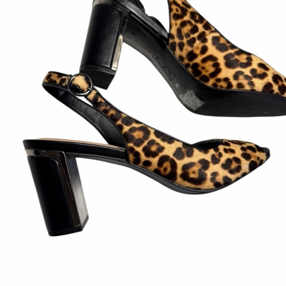 Alfani Flors Calf Hair Animal Print Slingback Heels Sz 9.5 - Picture 5 of 13